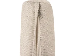 NOCI 2 personers Loungesæt med bord og fodskammel Beige Metal