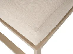 NOCI 2 personers Loungesæt med bord og fodskammel Beige Metal