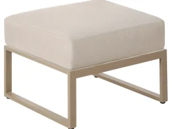 NOCI 2 personers Loungesæt med bord og fodskammel Beige Metal