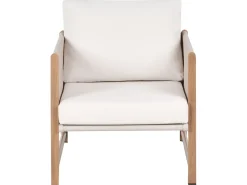 NOLA 5 personers Loungesæt med bord og fodskammel Lys Beige Metal
