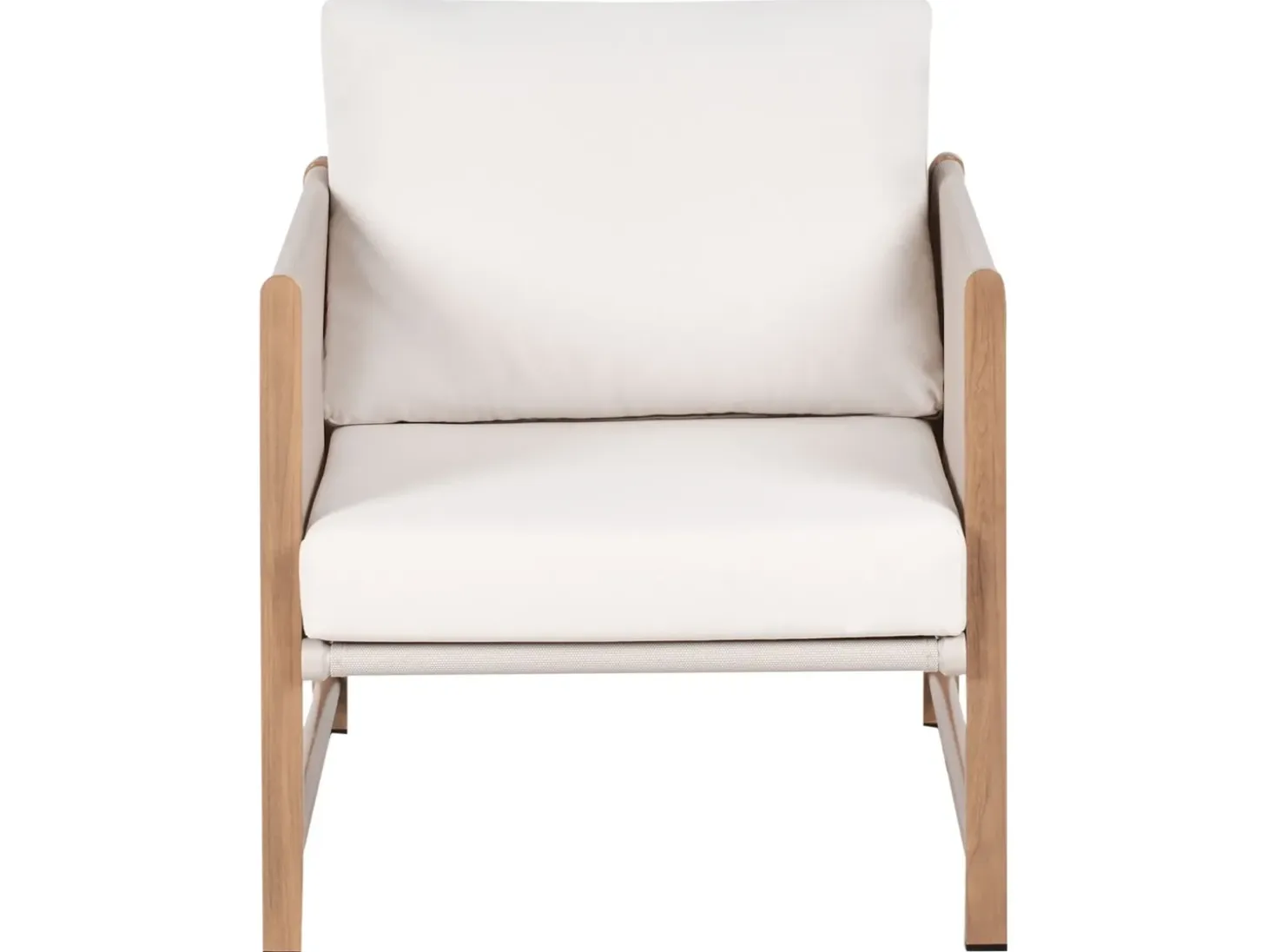 NOLA 5 personers Loungesæt med bord og fodskammel Lys Beige Metal