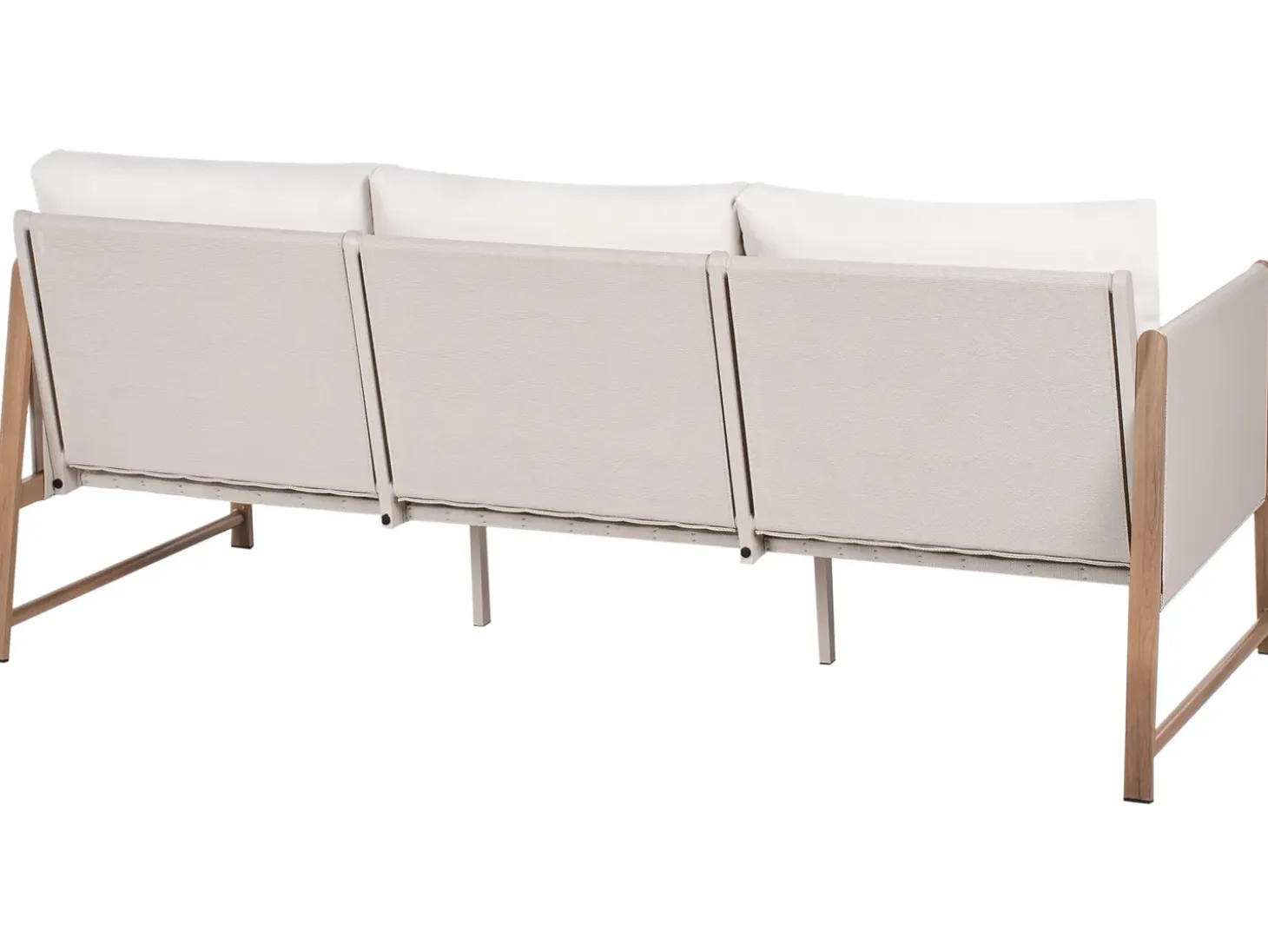 NOLA 5 personers Loungesæt med bord og fodskammel Lys Beige Metal