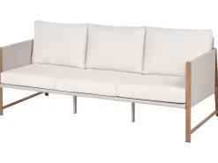 NOLA 5 personers Loungesæt med bord og fodskammel Lys Beige Metal