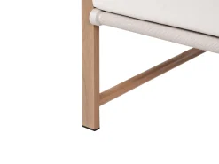 NOLA 5 personers Loungesæt med bord og fodskammel Lys Beige Metal