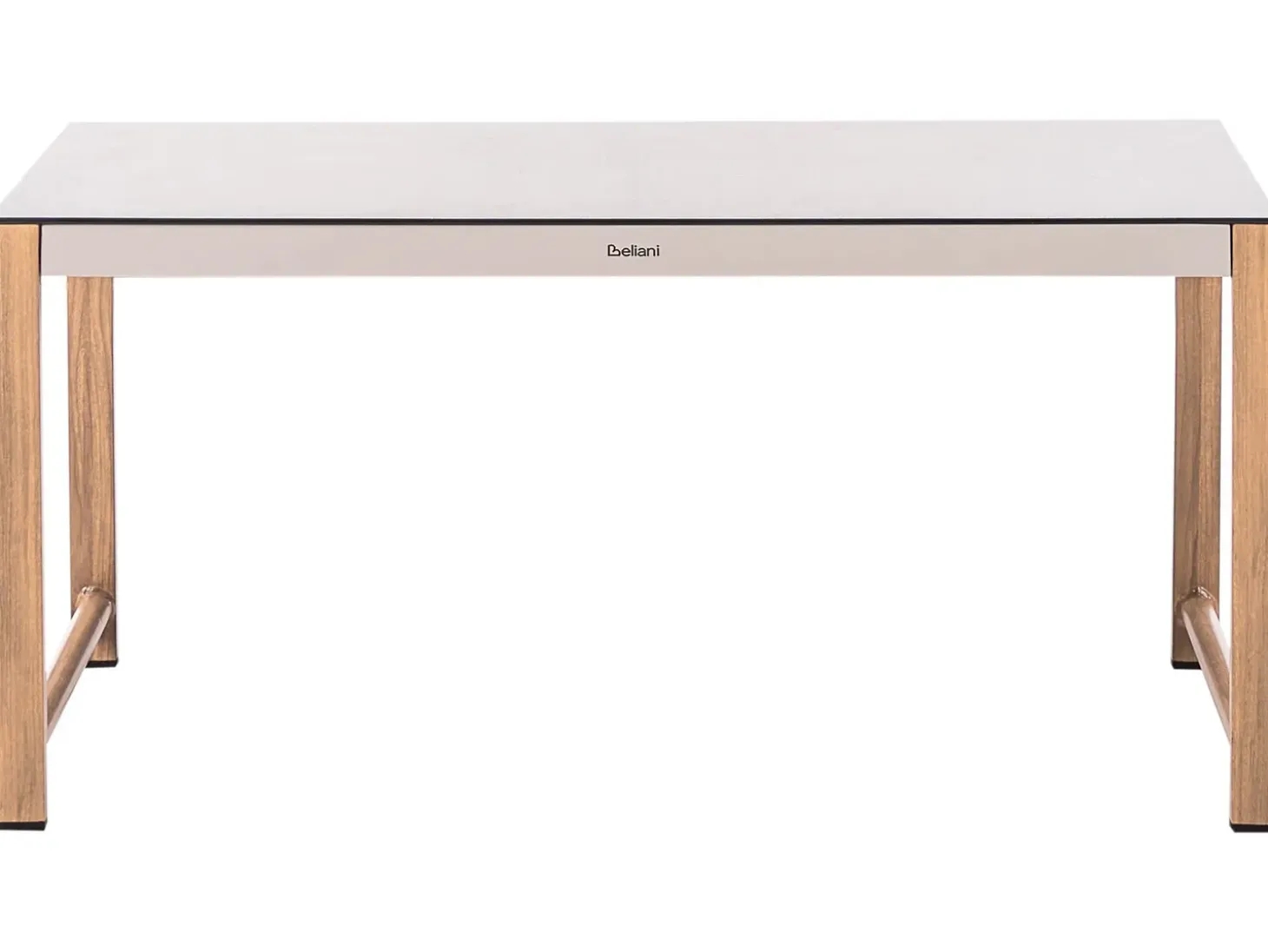 NOLA 5 personers Loungesæt med bord og fodskammel Lys Beige Metal