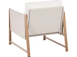 NOLA 5 personers Loungesæt med bord og fodskammel Lys Beige Metal