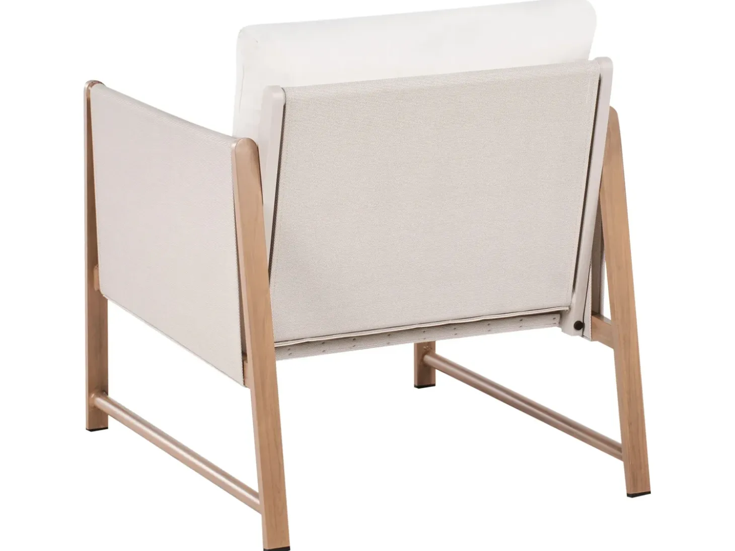 NOLA 5 personers Loungesæt med bord og fodskammel Lys Beige Metal