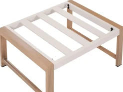 NOLA 5 personers Loungesæt med bord og fodskammel Lys Beige Metal