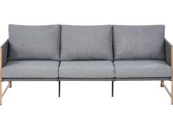NOLA 5 personers Loungesæt med bord og fodskammel Grå Metal