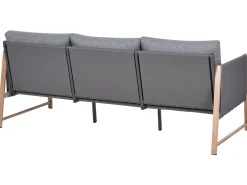 NOLA 5 personers Loungesæt med bord og fodskammel Grå Metal