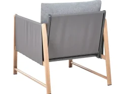 NOLA 5 personers Loungesæt med bord og fodskammel Grå Metal