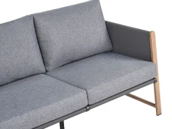 NOLA 5 personers Loungesæt med bord og fodskammel Grå Metal