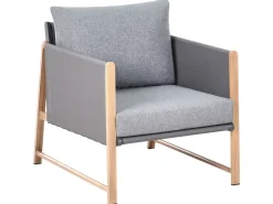 NOLA 5 personers Loungesæt med bord og fodskammel Grå Metal