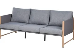 NOLA 5 personers Loungesæt med bord og fodskammel Grå Metal