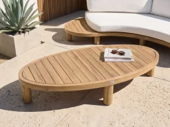 NUMANA 4 personers Havesofa med bord Cremehvid Akacietræ