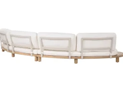 NUMANA 4 personers Havesofa med bord Cremehvid Akacietræ