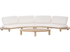 NUMANA 4 personers Havesofa med bord Cremehvid Akacietræ