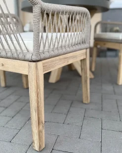 OLBIA 4 personers Havemøbelsæt Beige Beton med puder