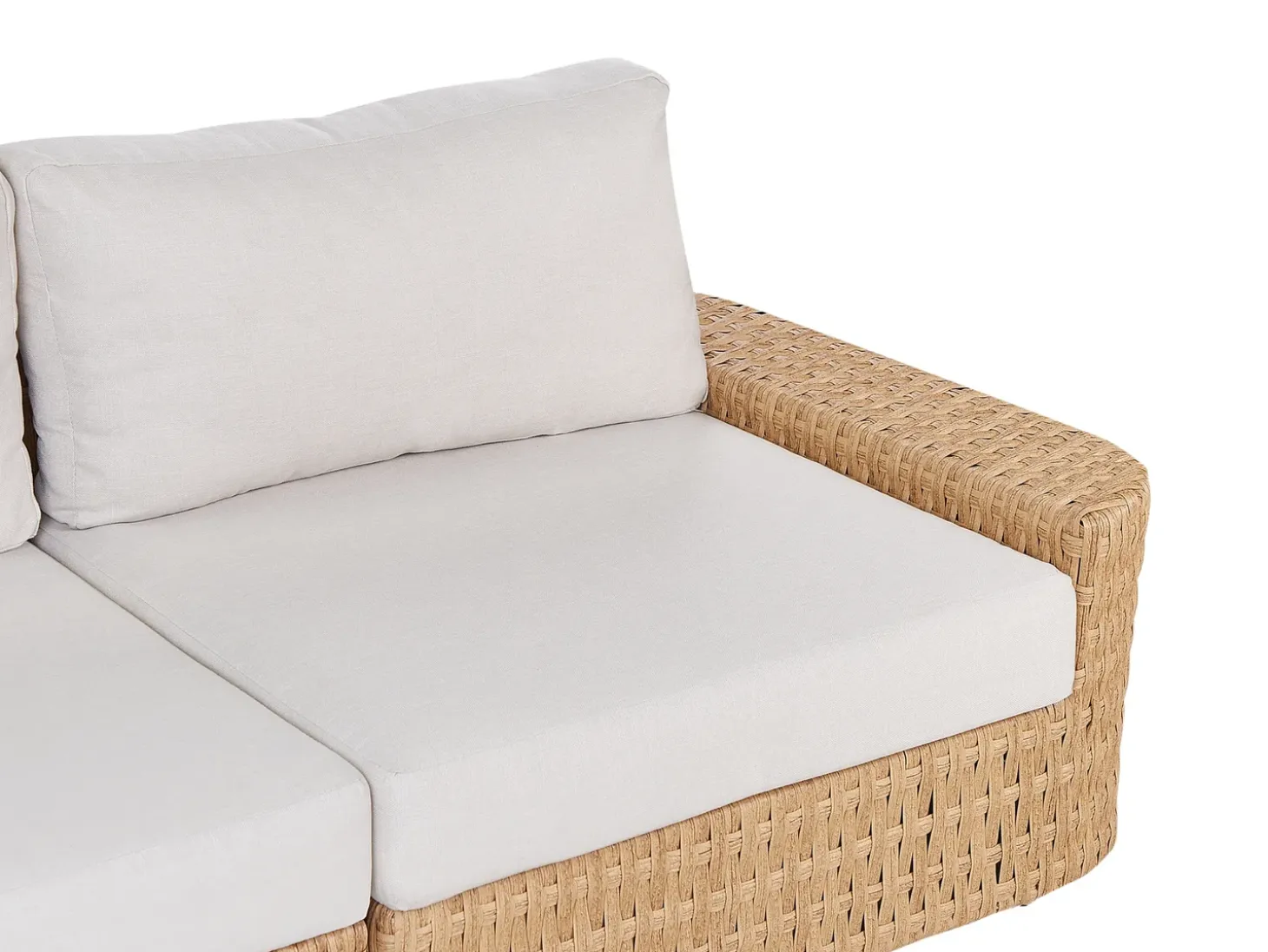 OLIVERI 4 personers Have-hjørnesofasæt Højrevendt Beige PE-rattan
