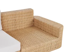 OLIVERI 4 personers Have-hjørnesofasæt Højrevendt Beige PE-rattan