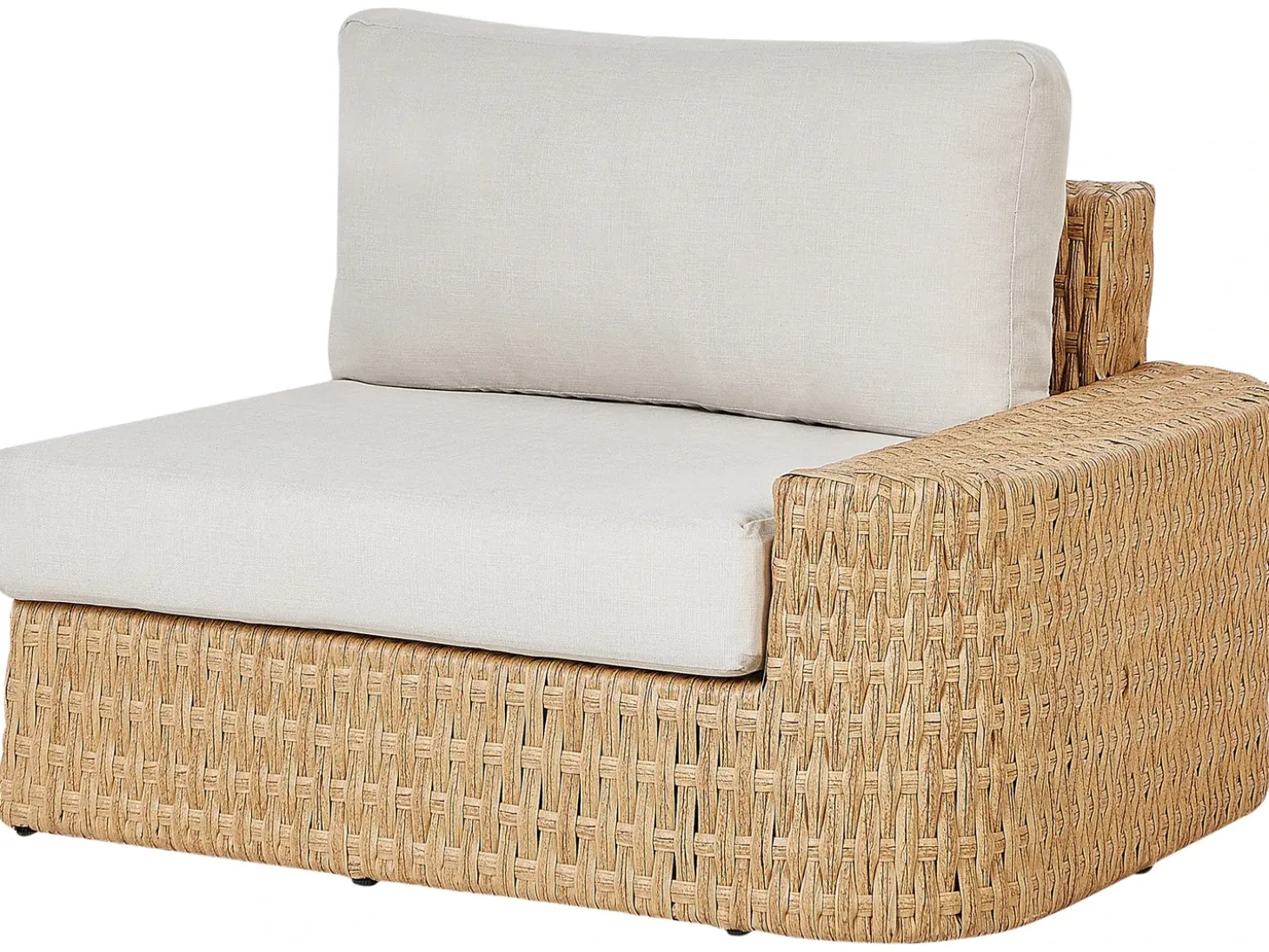 OLIVERI 4 personers Have-hjørnesofasæt Højrevendt Beige PE-rattan