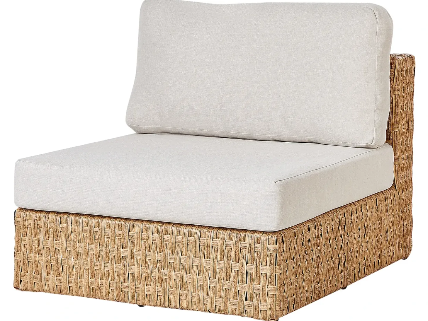 OLIVERI 4 personers Have-hjørnesofasæt Højrevendt Beige PE-rattan