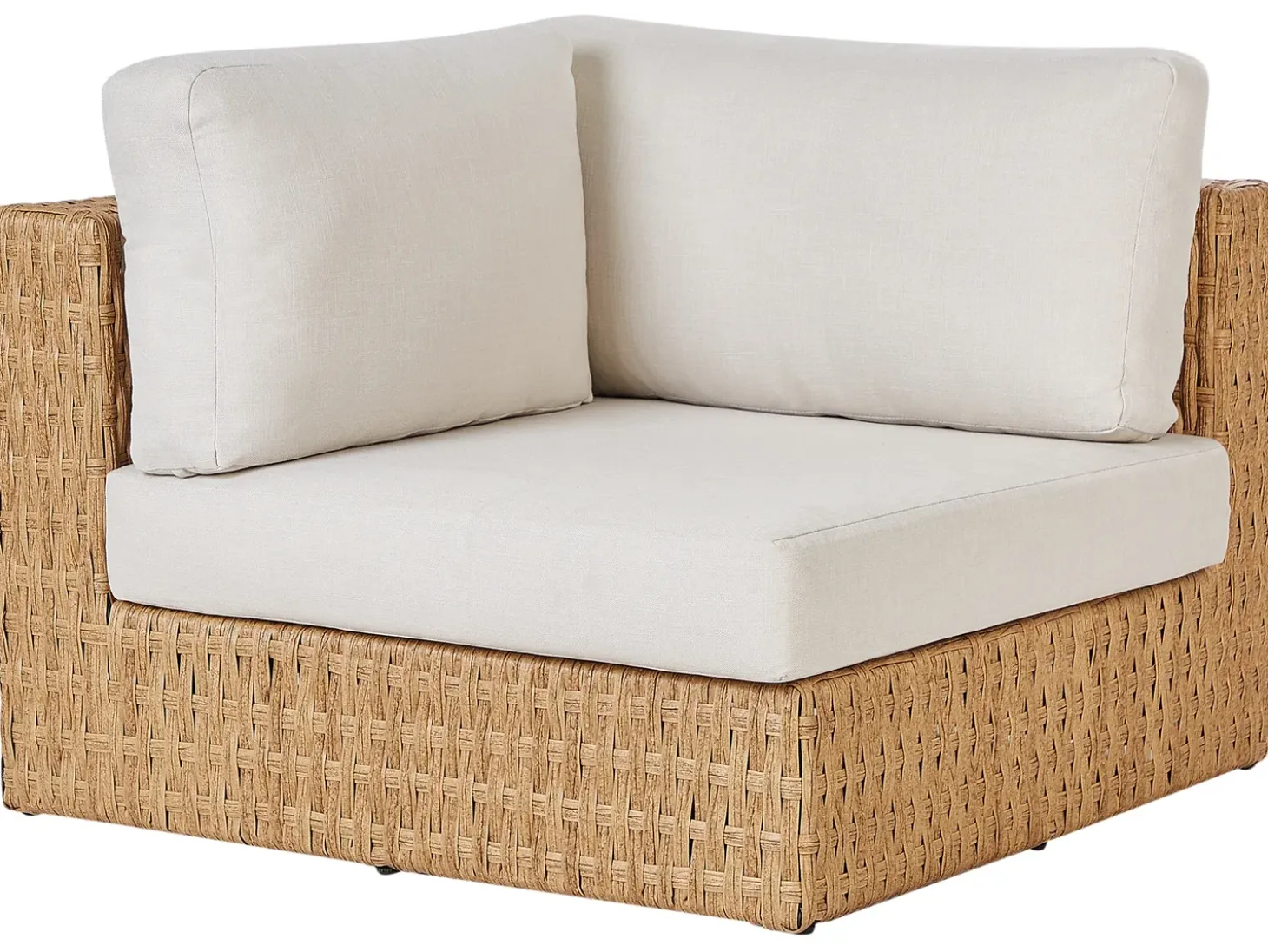 OLIVERI 4 personers Have-hjørnesofasæt Højrevendt Beige PE-rattan