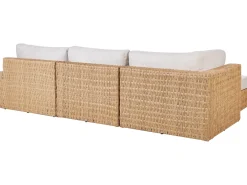 OLIVERI 4 personers Have-hjørnesofasæt Højrevendt Beige PE-rattan