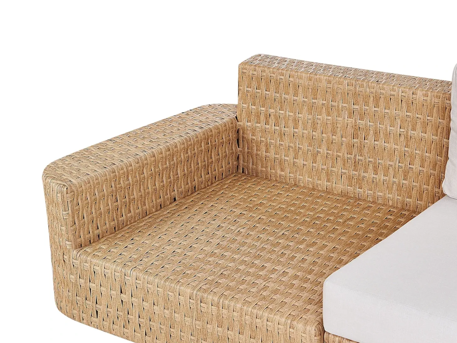 OLIVERI 4 personers Have-hjørnesofasæt Venstrevendt Beige PE-rattan