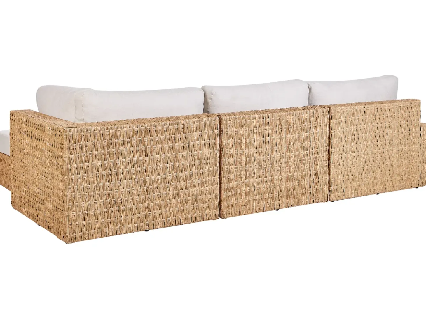 OLIVERI 4 personers Have-hjørnesofasæt Venstrevendt Beige PE-rattan