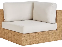 OLIVERI 4 personers Have-hjørnesofasæt Venstrevendt Beige PE-rattan