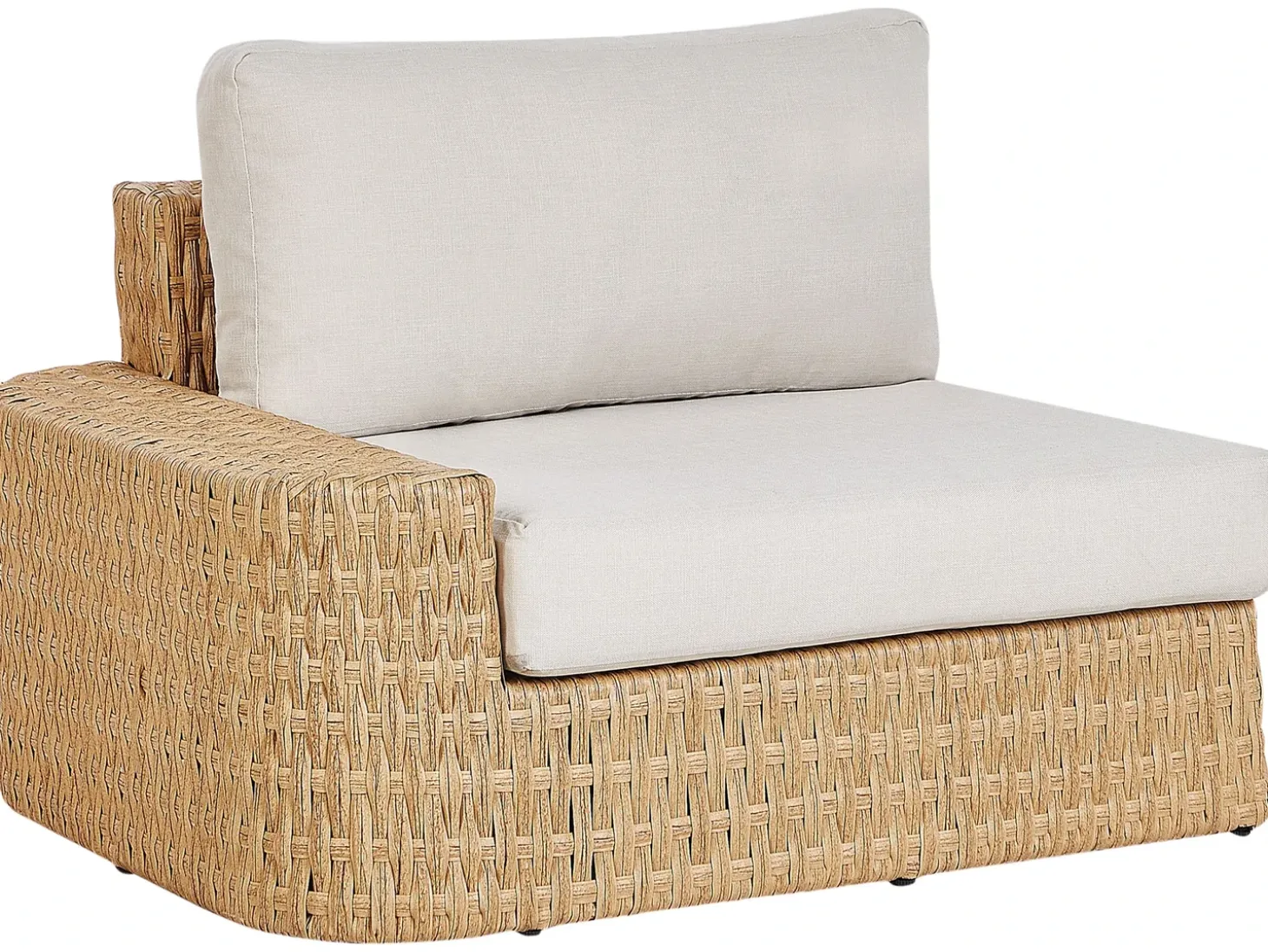 OLIVERI 4 personers Have-hjørnesofasæt Venstrevendt Beige PE-rattan