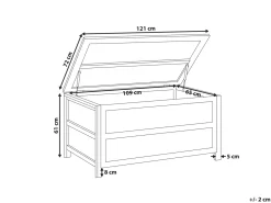 Opbevaringsboks ACATE 121 cm 72 cm Grå