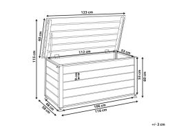 Opbevaringsboks CAMPALTO 123 cm 60 cm Mørkebrun