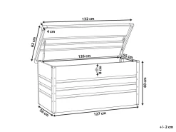 Opbevaringsboks CEBROSA 132 cm 62 cm Grafit