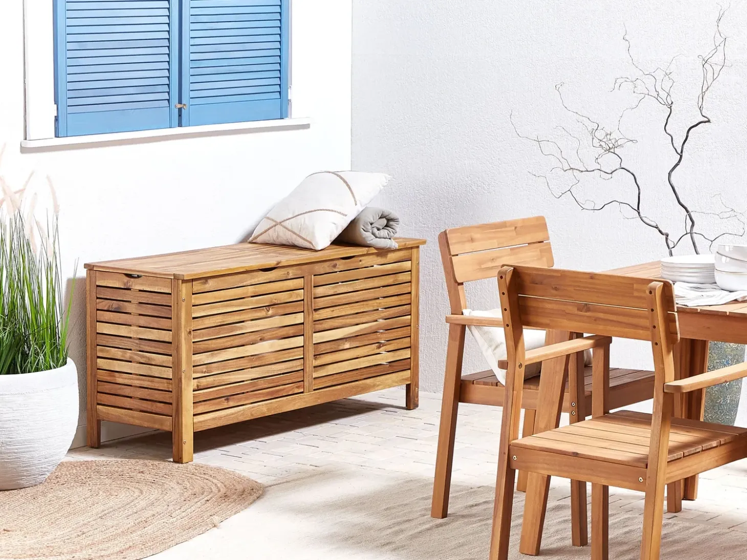 Opbevaringsboks RIVIERA 130 cm 48 cm Lysebrun