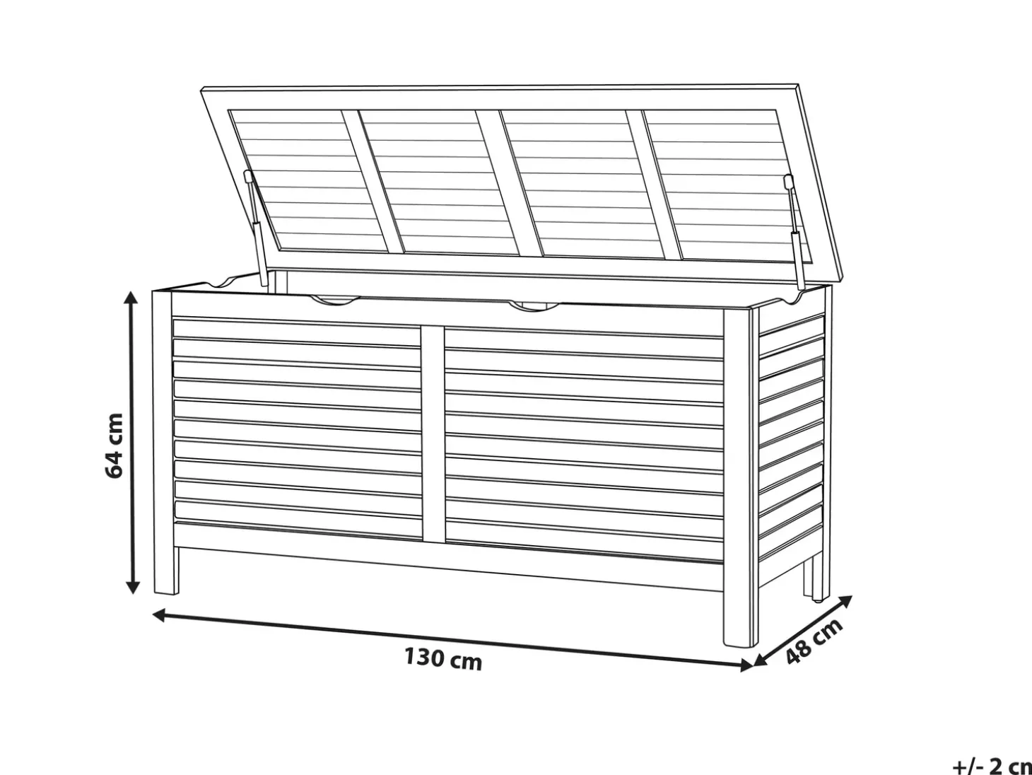 Opbevaringsboks RIVIERA 130 cm 48 cm Lysebrun