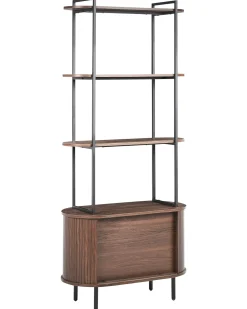 Opbevaringsskab med 4 hylder BRADLEY 180 cm Mørkebrun