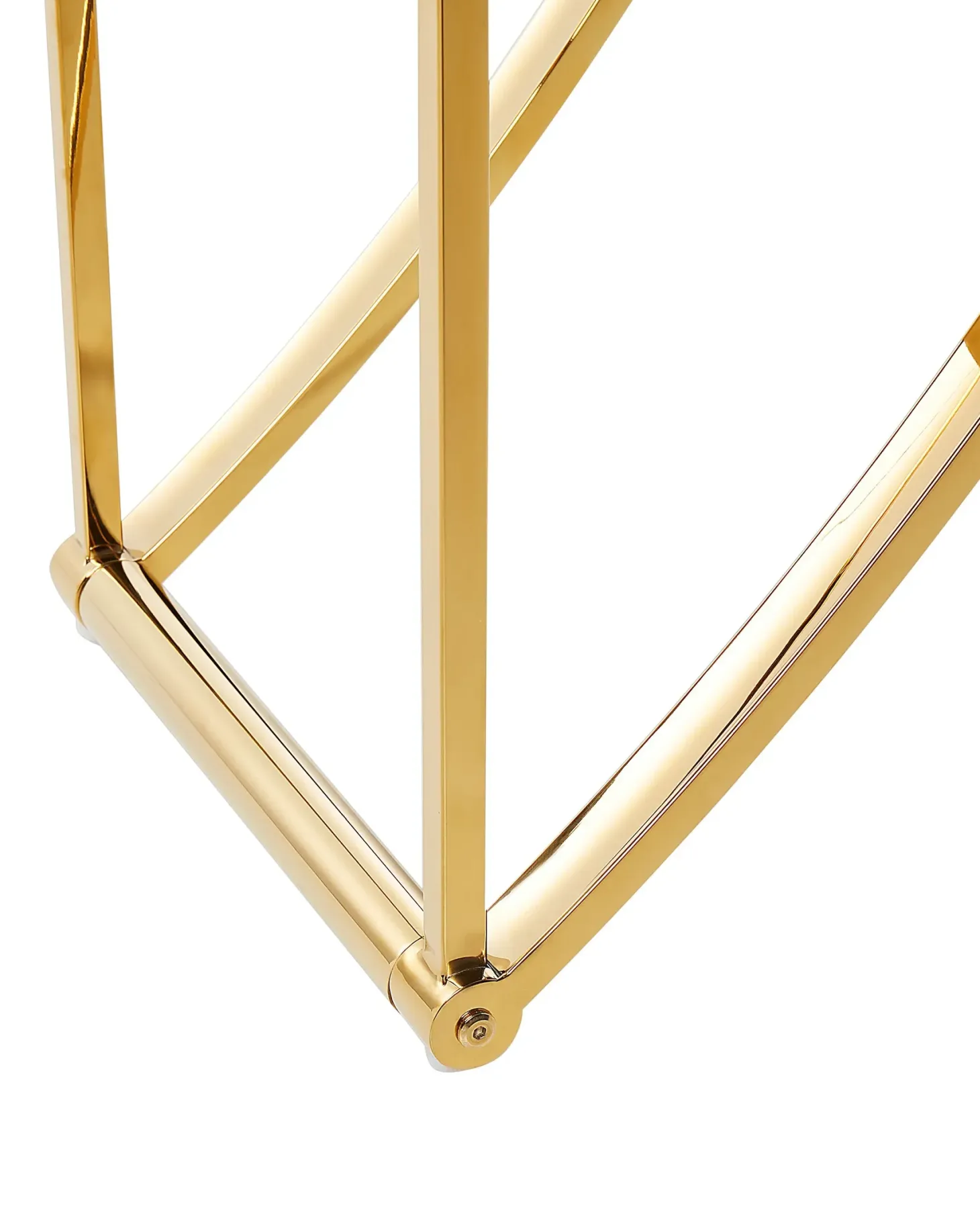 Opbevaringsskab med 4 hylder HOLLOW Metal 175 cm Guld