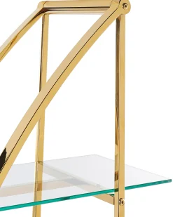Opbevaringsskab med 4 hylder HOLLOW Metal 175 cm Guld