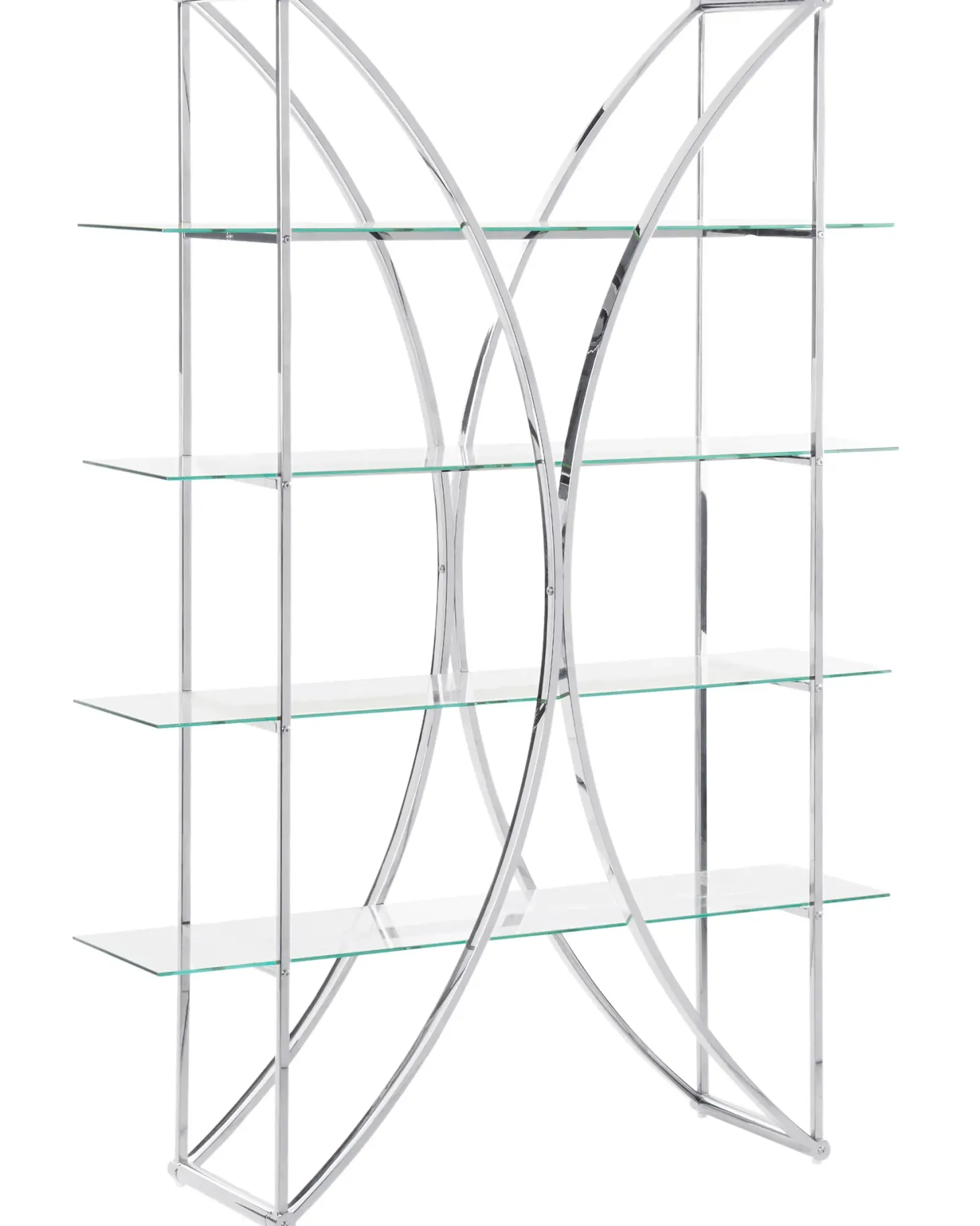 Opbevaringsskab med 4 hylder HOLLOW Metal 175 cm Sølv
