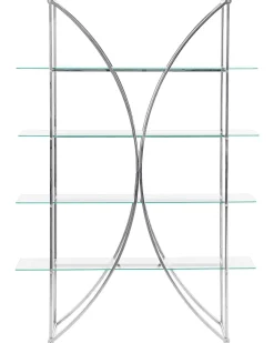 Opbevaringsskab med 4 hylder HOLLOW Metal 175 cm Sølv