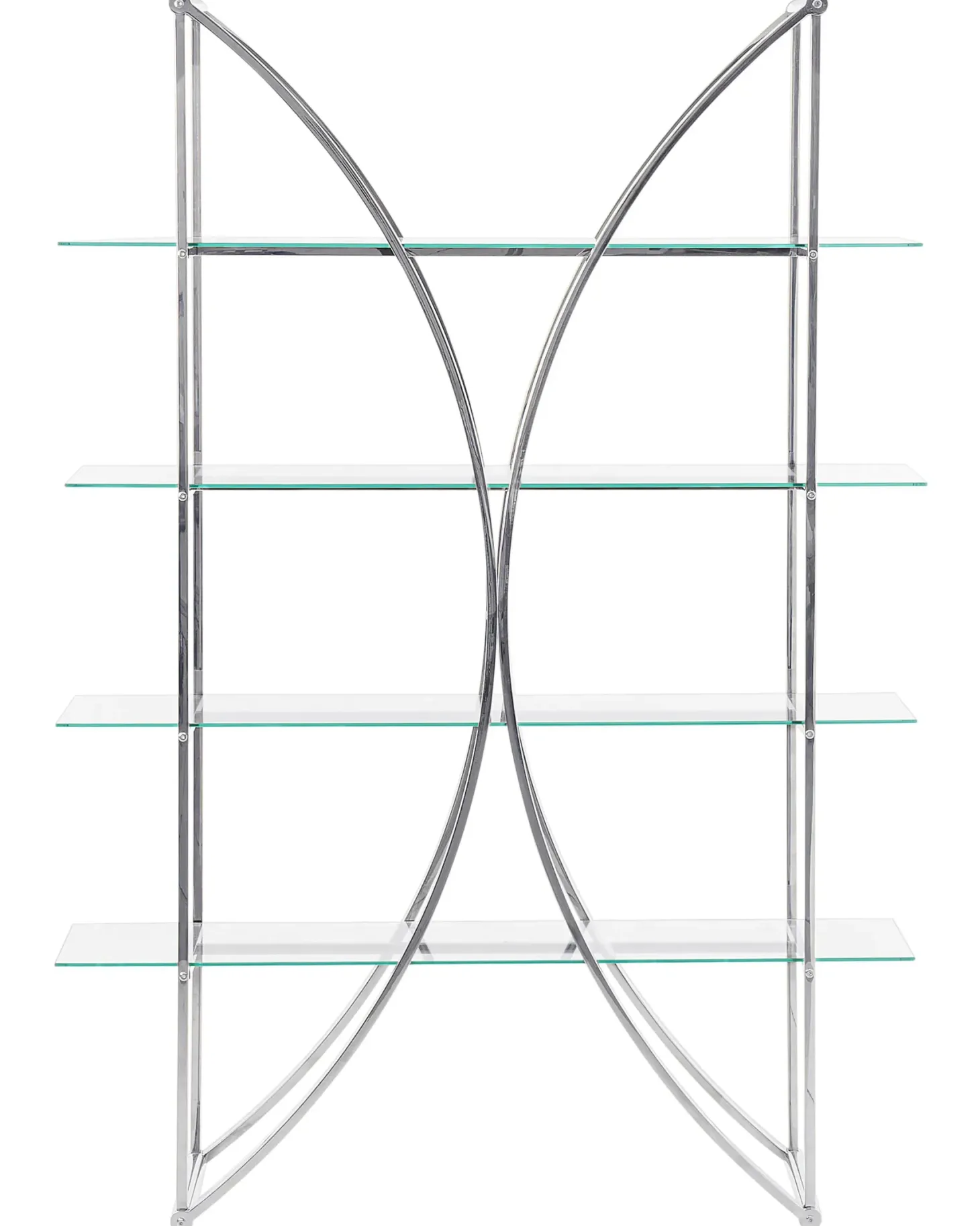 Opbevaringsskab med 4 hylder HOLLOW Metal 175 cm Sølv