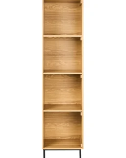 Opbevaringsskab med 4 hylder LEANDRO 175 cm Lysebrun
