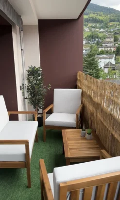 PALLANO 4 personers Loungesæt med bord Brungrå Akacietræ