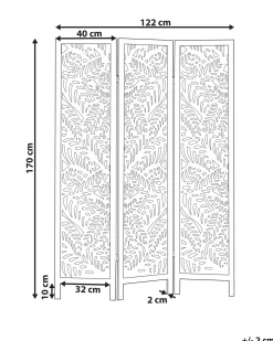 3 panelers rumdeler MELAGO Hvid 122 cm 170 cm