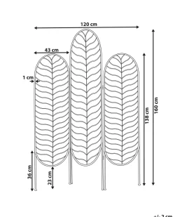 3 panelers rumdeler PESCIA Guld 120 cm 160 cm