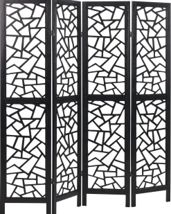 4 panelers rumdeler PIANLARGO Sort 163 cm 170 cm