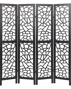4 panelers rumdeler PIANLARGO Sort 163 cm 170 cm