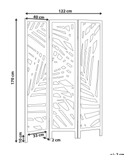 3 panelers rumdeler VERNAGO Lysebrun 122 cm 170 cm
